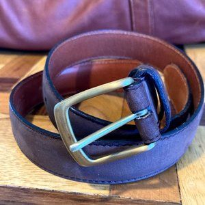 Vintage Coach Brown Suede Leather Belt Size 30